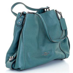 COACH Large 3 Compartment Leather Bag Green